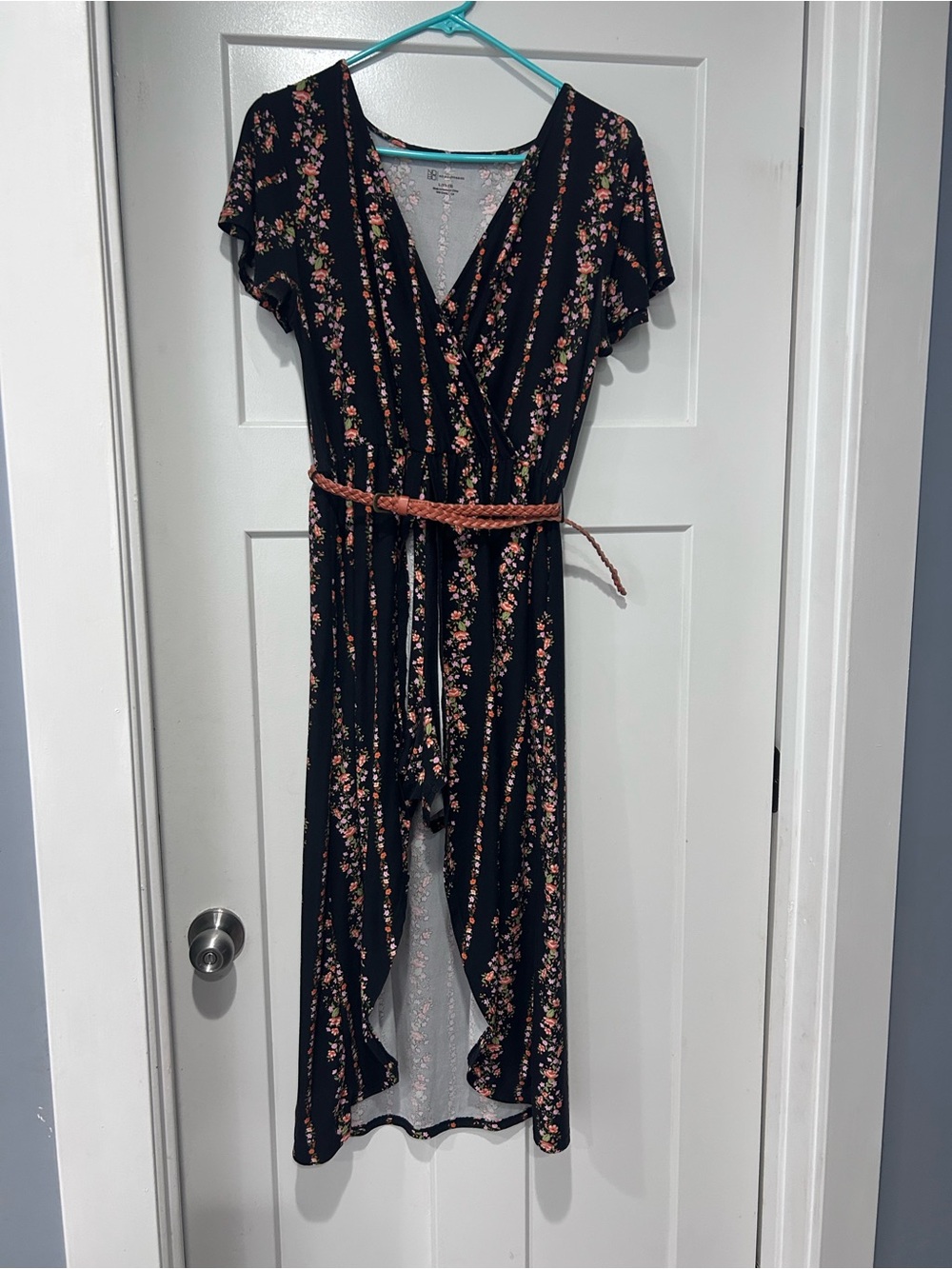 Floral Wrap Midi Dress Romper